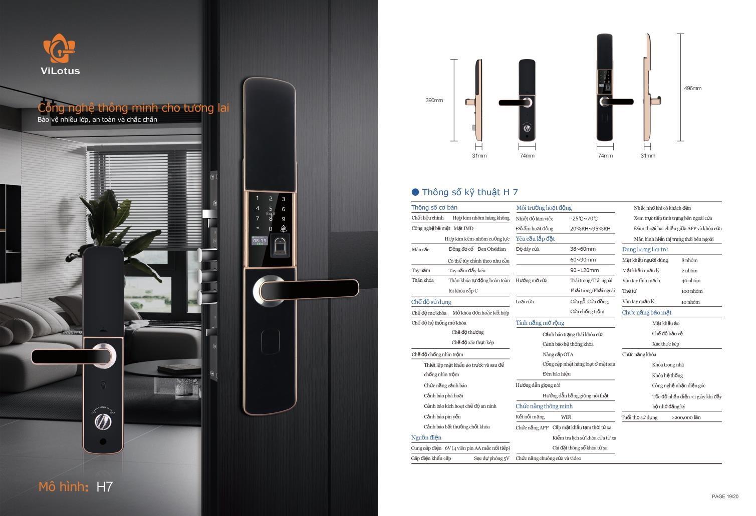 Khóa Thông Minh MH Era H7